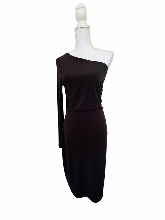 Laundry By Shelli Segal Dresses & Skirts - Laundry By Shelli Segal One-Shoulder Black Midi Dress Size 10